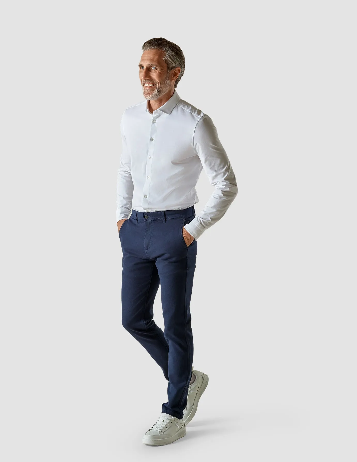 Classic Pants Slim Marine Blue