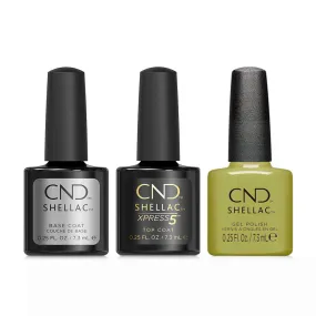 CND - Shellac Xpress5 Combo - Base, Top & Plantbound  (0.25 oz)