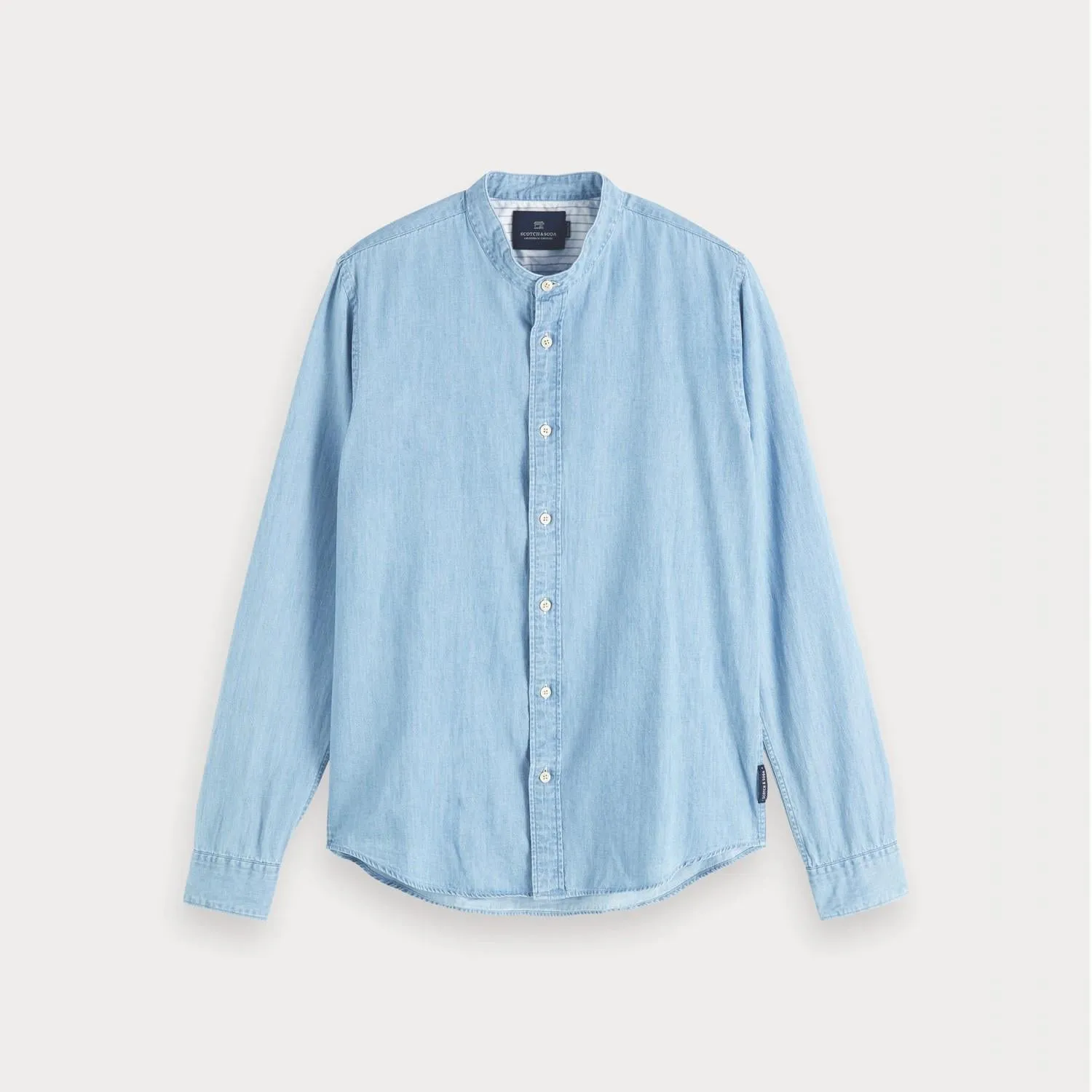 Collarless Shirt (Indigo)