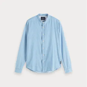 Collarless Shirt (Indigo)