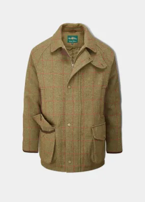 Combrook Men's Waterproof Tweed Coat In Sage - Regular Fit