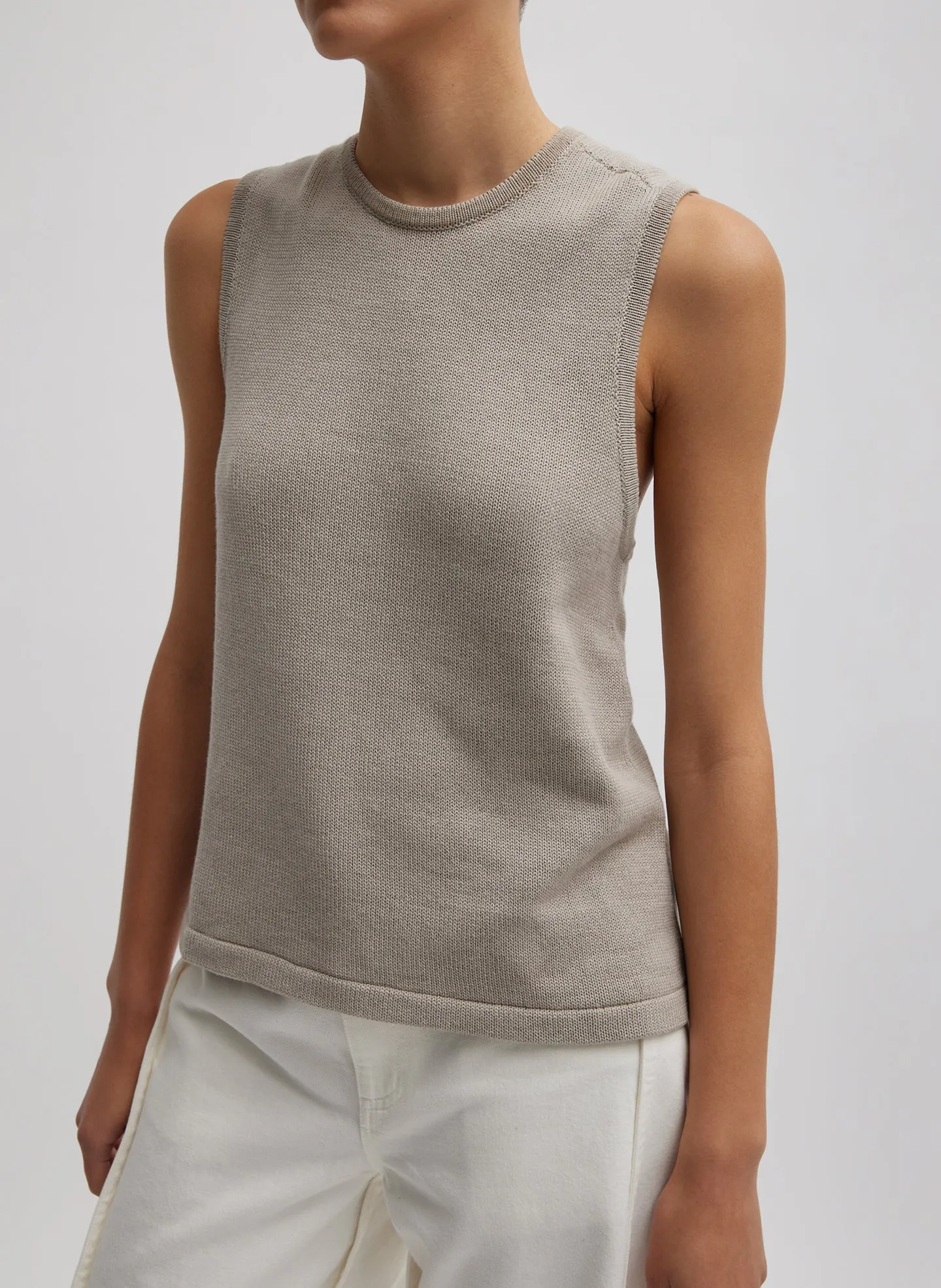 Cotton Criss Cross Sleeveless Sweater