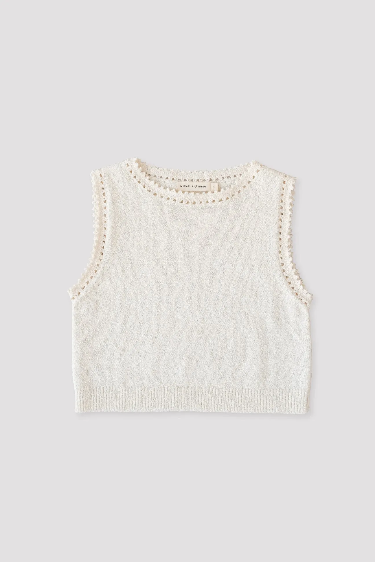 Cream Boucle Tank