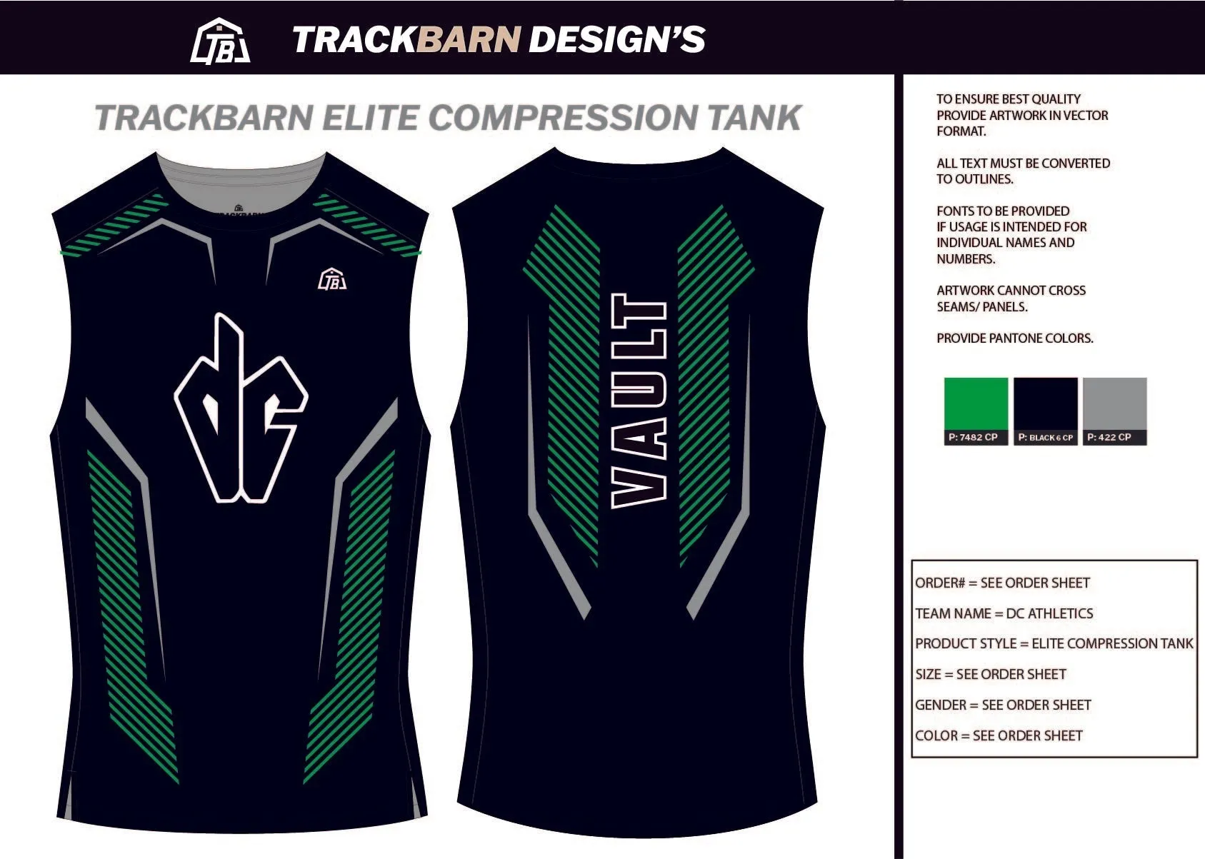 DC-Athletics- Youth Compression Tank