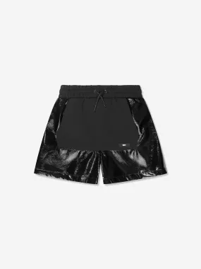 DKNY Girls Shiny Shorts in Black