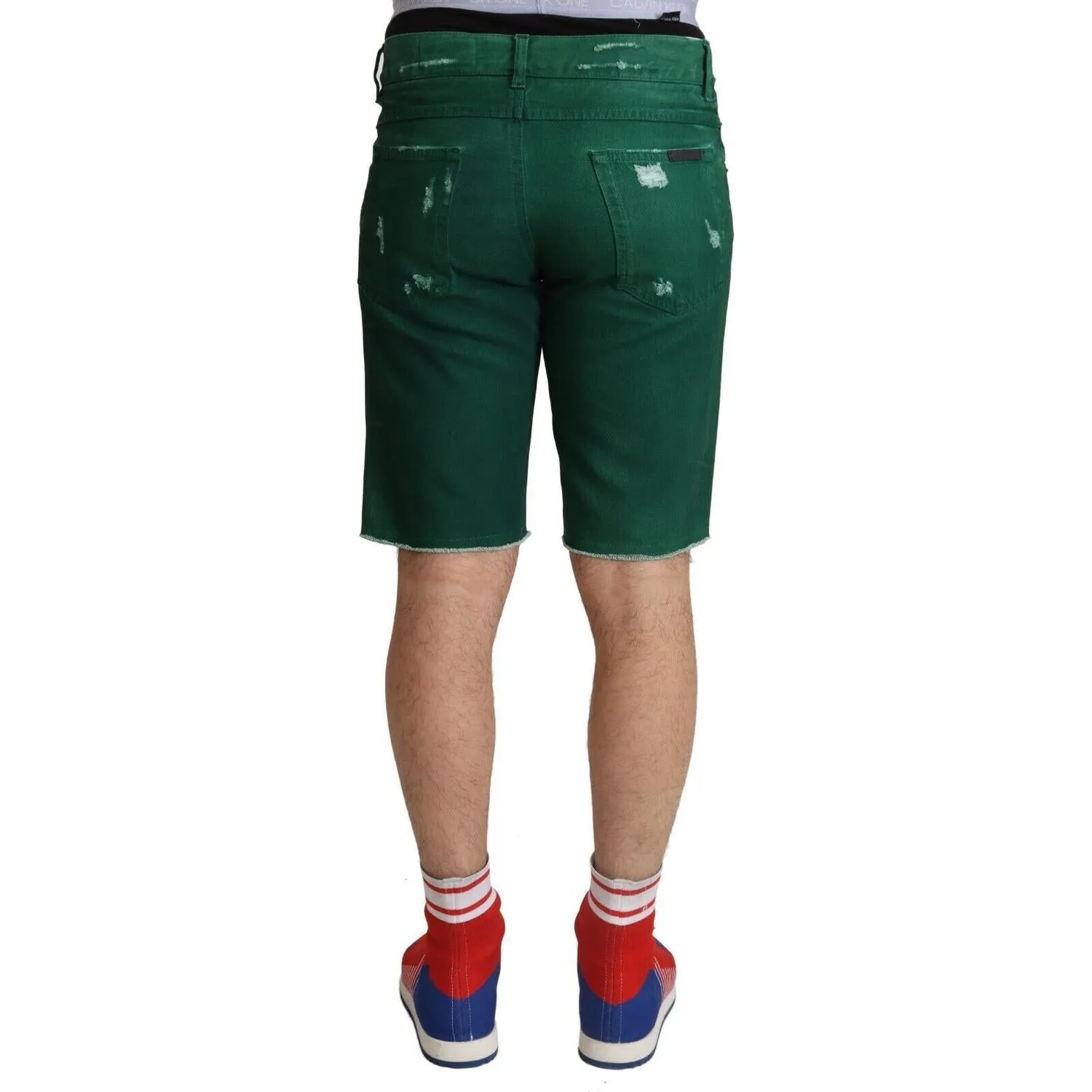 Dolce & Gabbana Chic Green Denim Bermuda Shorts