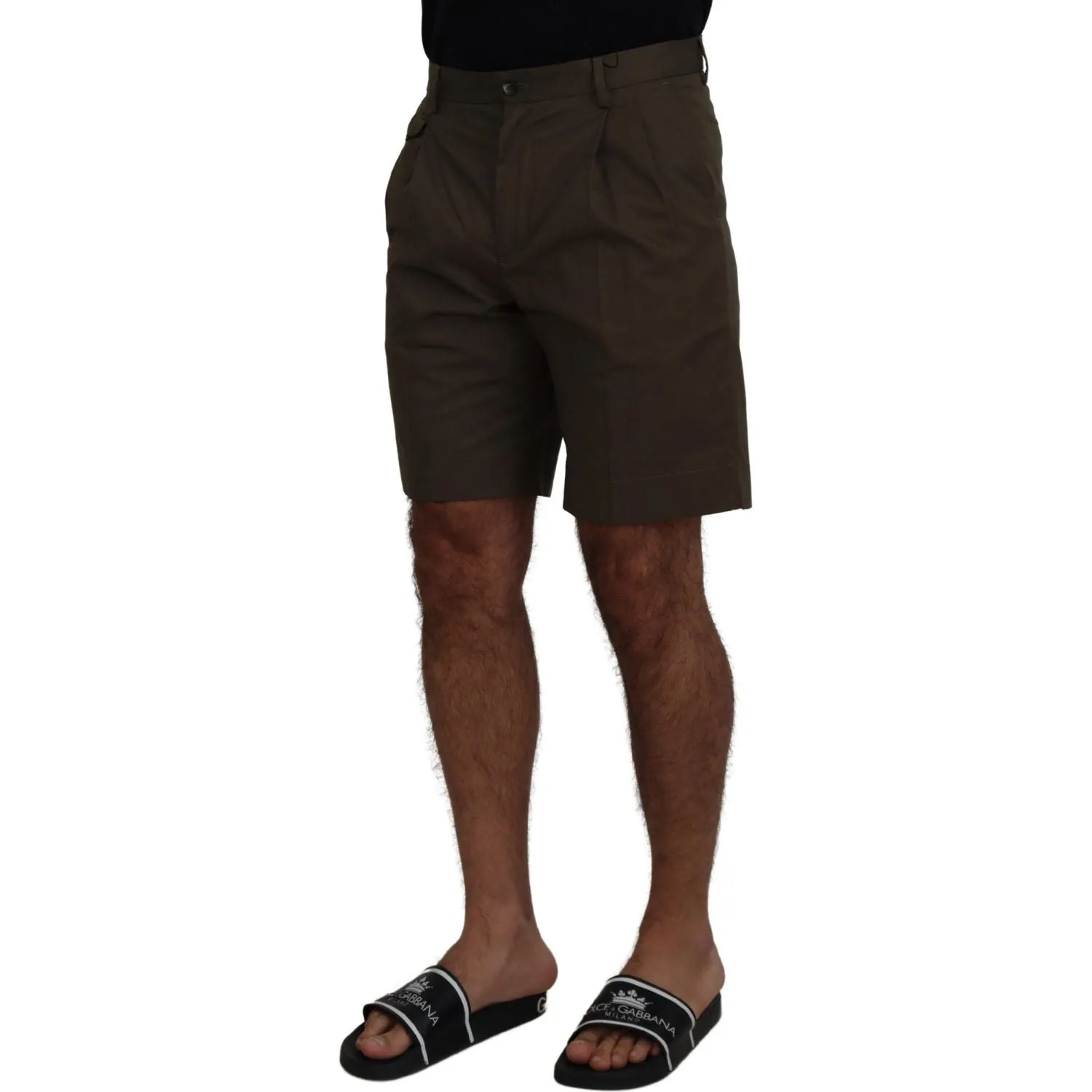 Dolce & Gabbana Elegant Green Cotton Chino Shorts