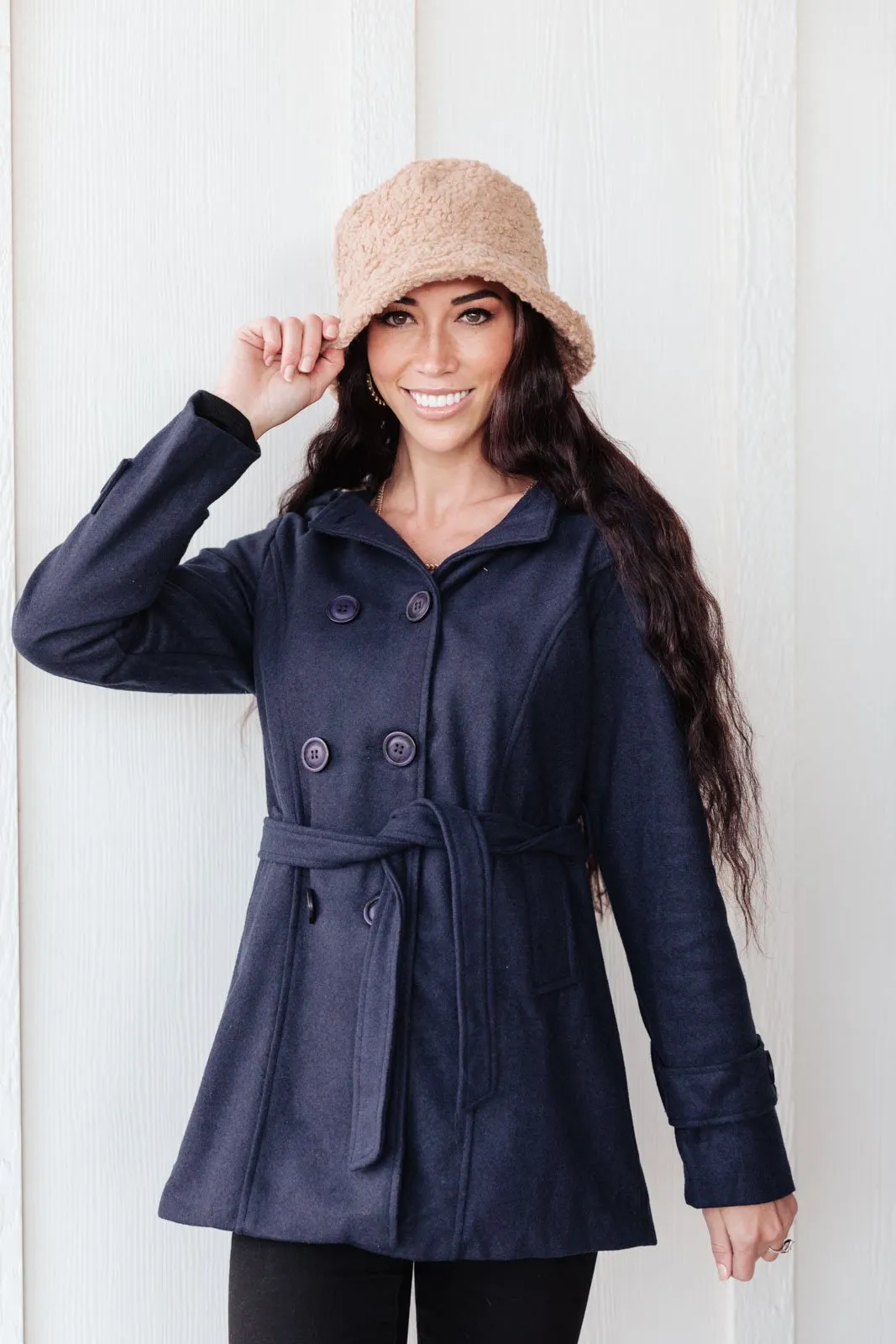 DOORBUSTER Classy & Sassy Peacoat in Navy