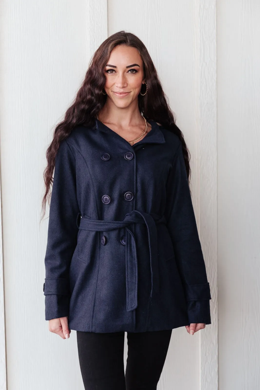 DOORBUSTER Classy & Sassy Peacoat in Navy