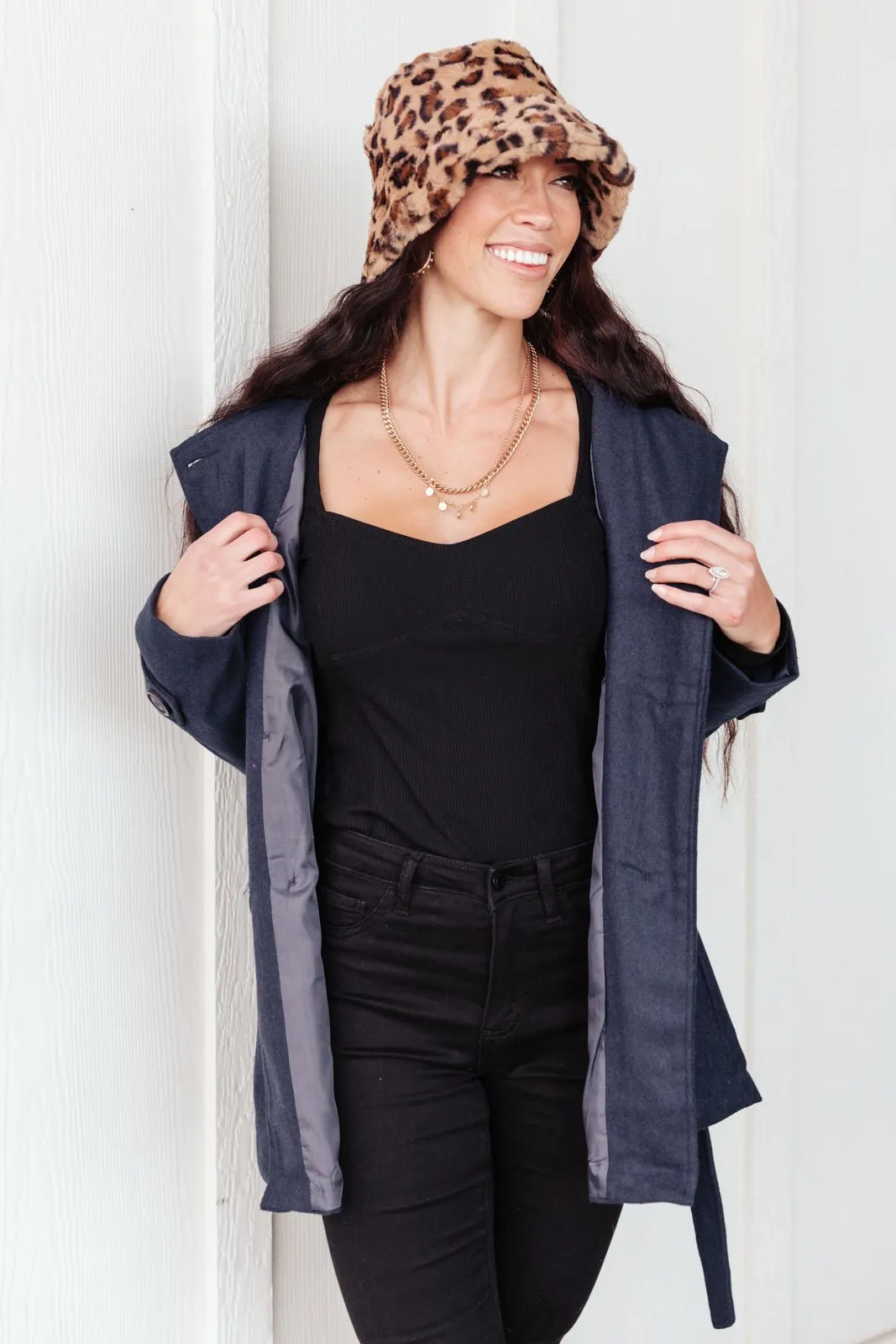 DOORBUSTER Classy & Sassy Peacoat in Navy