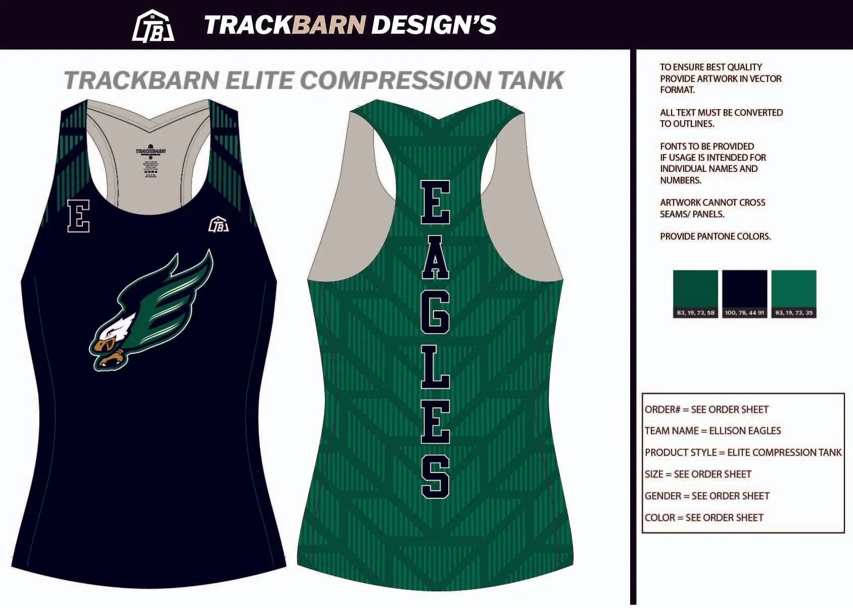 Ellison-Eagles- Womens Compression Tank