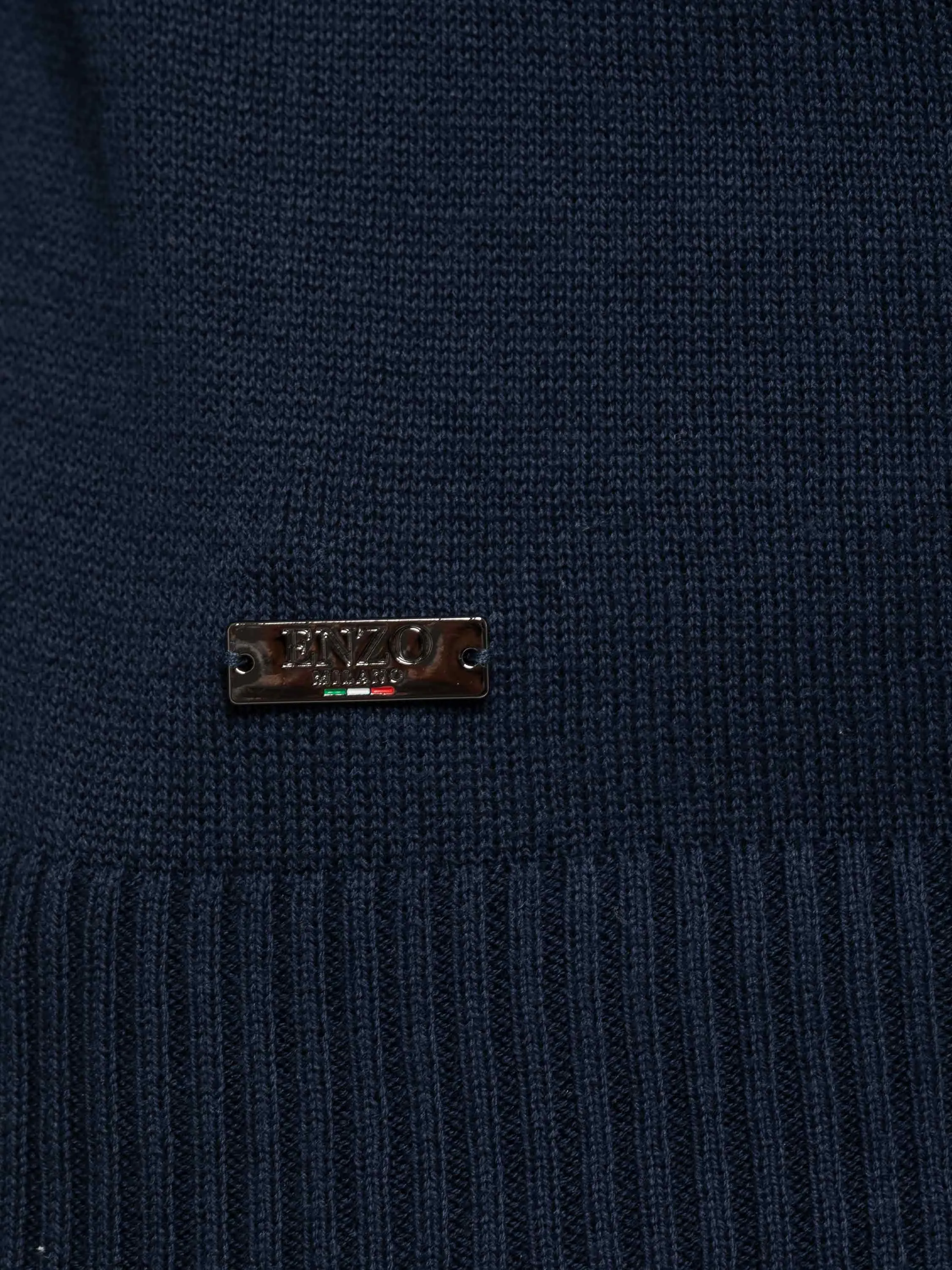 Enzo Milano | Mens Half Zip Polo Jumper