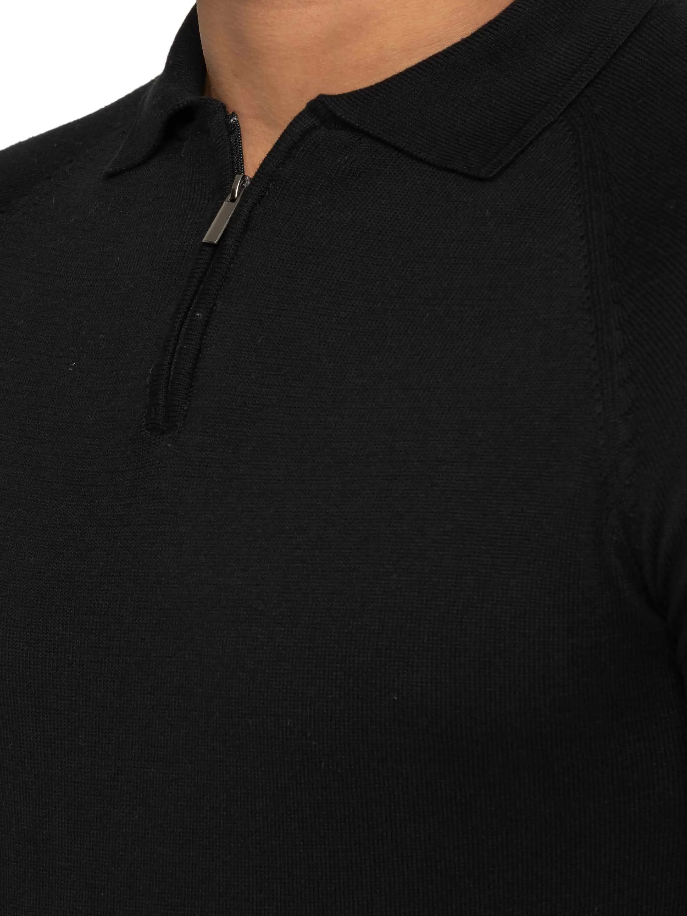 Enzo Milano | Mens Half Zip Polo Jumper