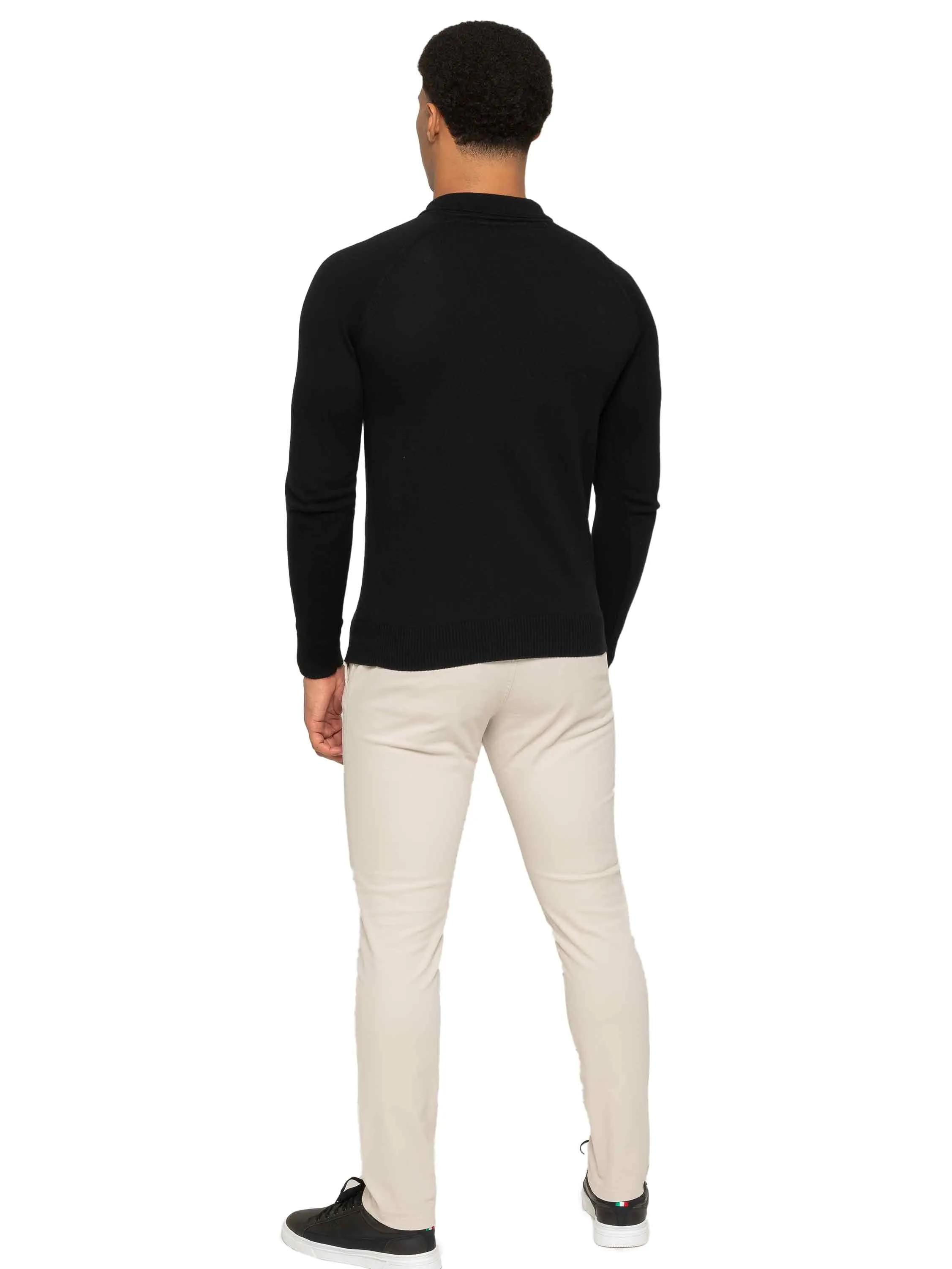 Enzo Milano | Mens Half Zip Polo Jumper