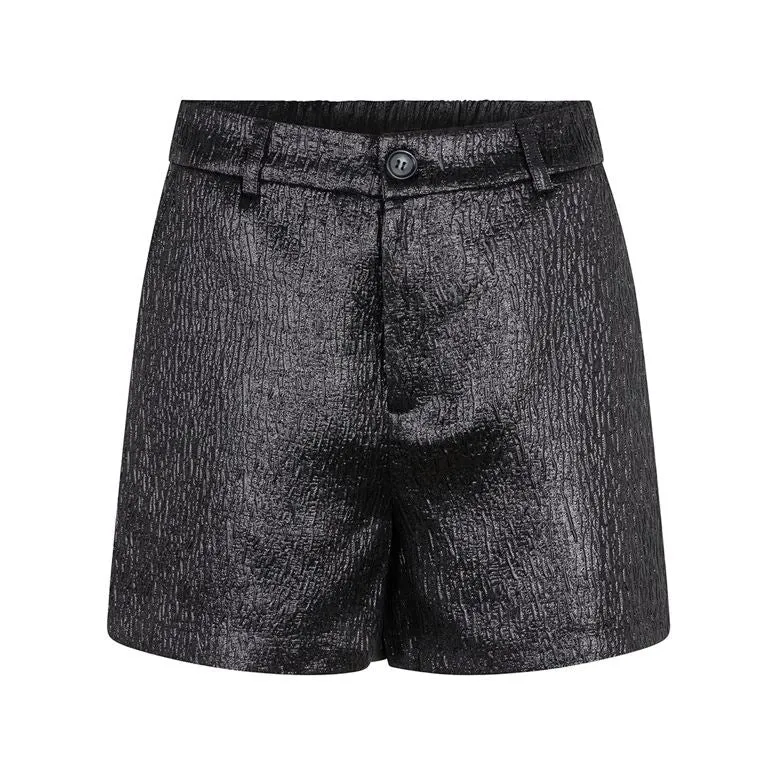 Esqualo Shimmery Metallic Black Shorts