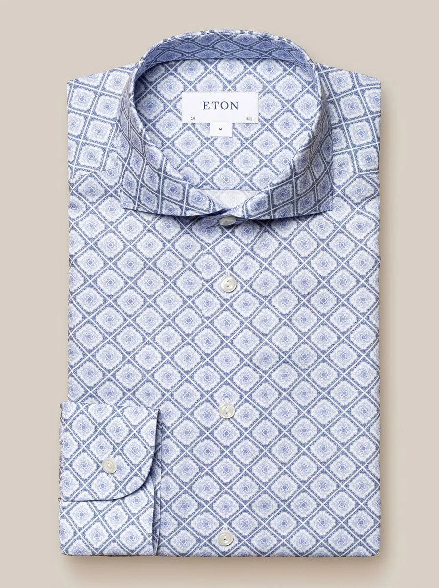 Eton -  Medallion Print Shirt