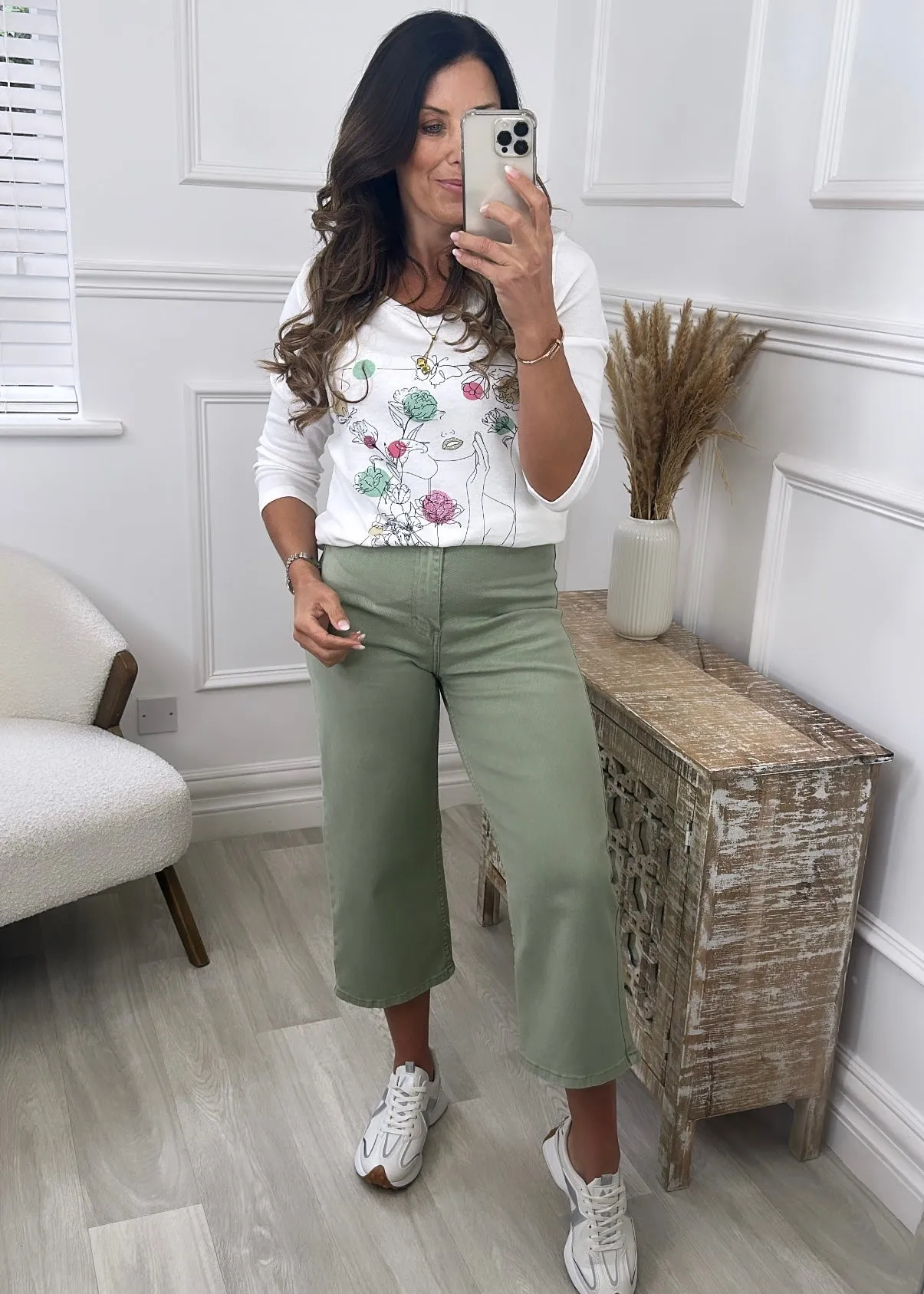 Evelina Green Culotte Jeans