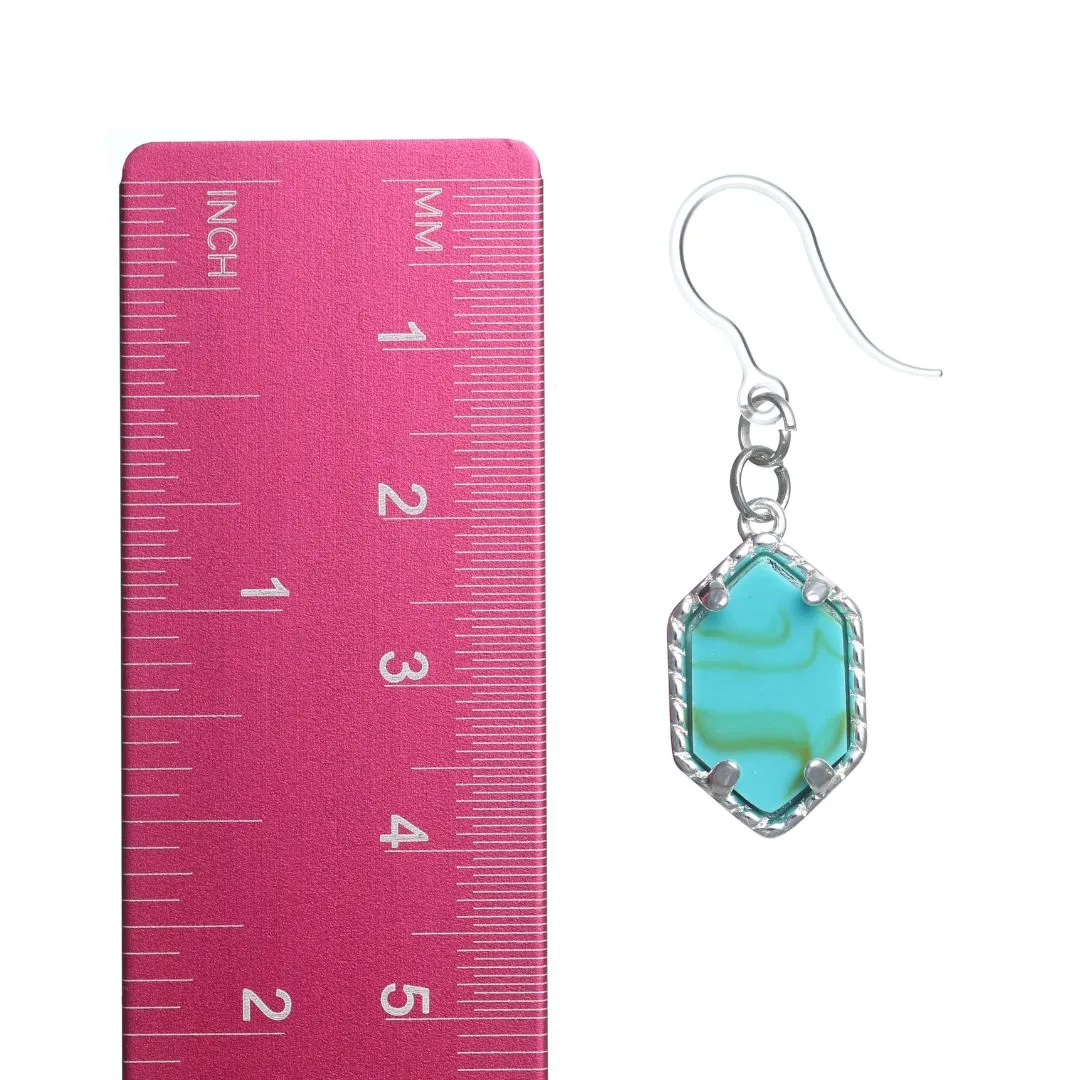 Faux Stone Drop Dangles Hypoallergenic Earrings for Sensitive Ears Made with Plastic Posts