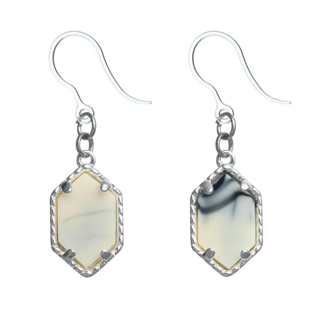 Faux Stone Drop Dangles Hypoallergenic Earrings for Sensitive Ears Made with Plastic Posts