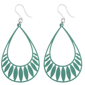 Feathered Water Drop Dangles Hypoallergenic Earrings for Sensitive Ears Made with Plastic Posts