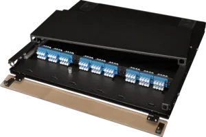 Fiber Patch and Splice Panel, High Density, Slide-Out, 1U, 3 Adapter Panel Capacity