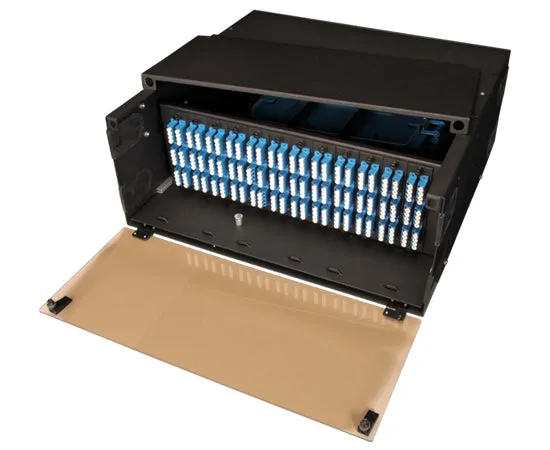 Fiber Patch and Splice Panel, High Density, Slide-Out, 4U, 12 Adapter Panel Capacity