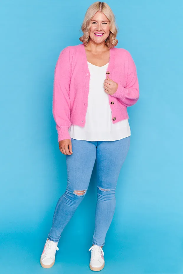 Fluffy Candy Pink Cardi