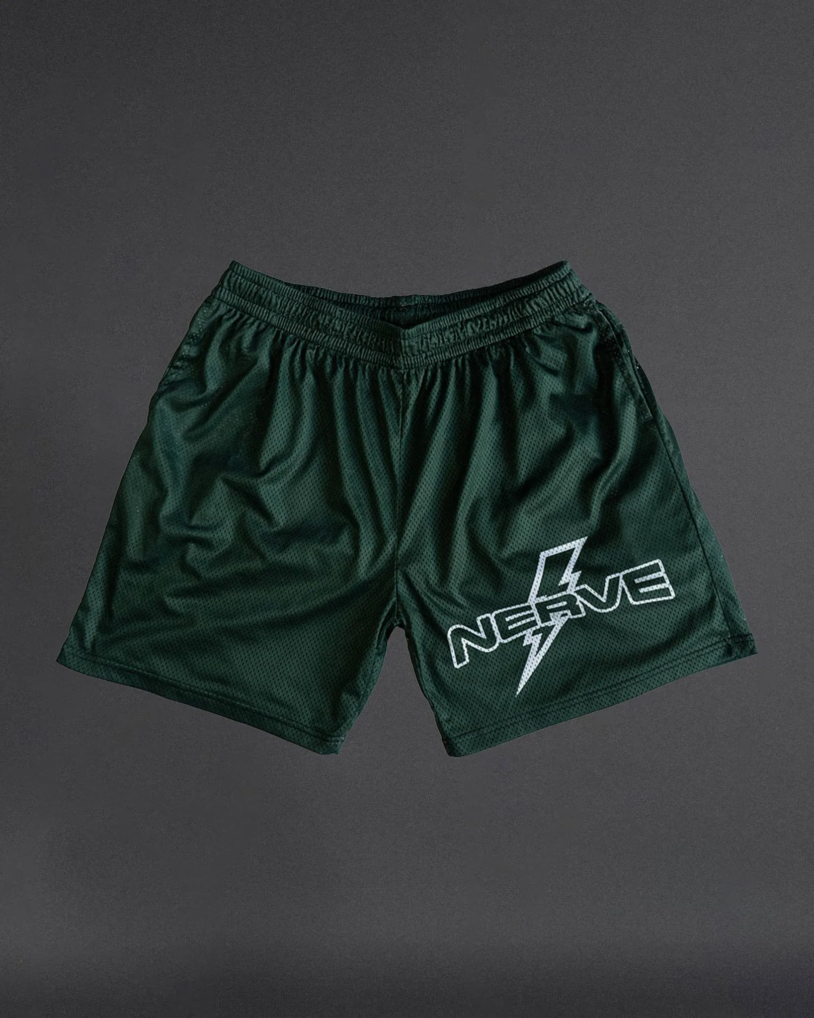 FOREST GREEN BOLT SHORTS