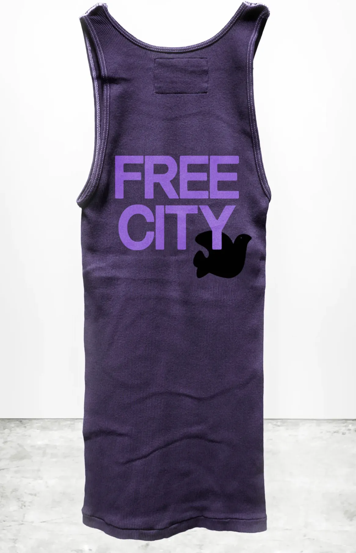 FREE CITY SUPERVINTAGE TANK TOP -PURPLE PLANT