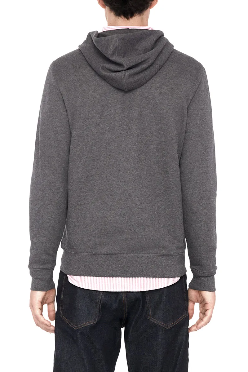 French Terry Zip-Up Hoodie | Dark Grey EBC50Z