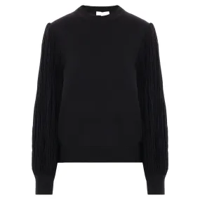 Fringed-Sleeve Knit Jumper