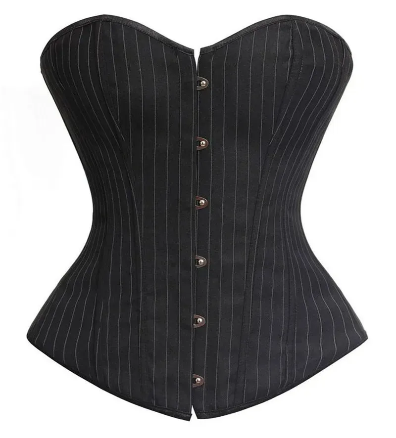 Funki Buys | Lingerie | Women's Pin Striped Front Clip Up Corset