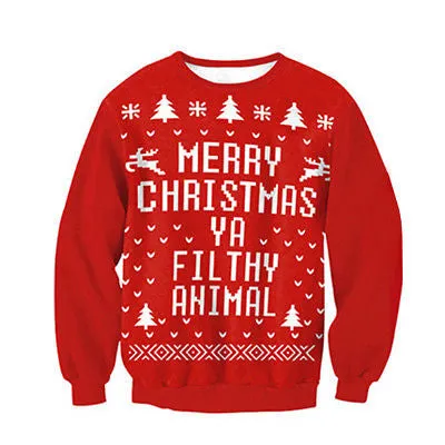 Funny ugly Christmas unisex pullover sweater