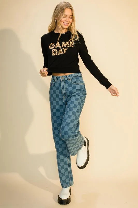 Game Day Crop Sweater