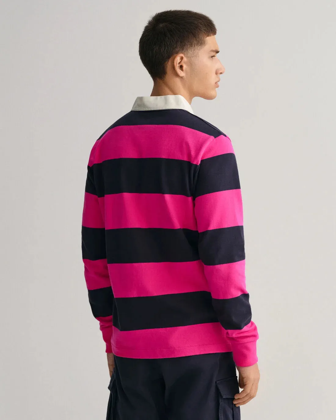 GANT - Barstripe Heavy Rugger, Hyper Pink