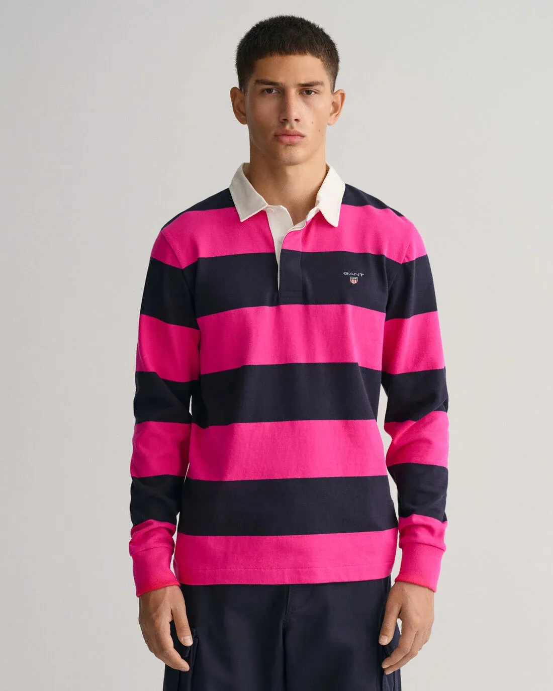 GANT - Barstripe Heavy Rugger, Hyper Pink