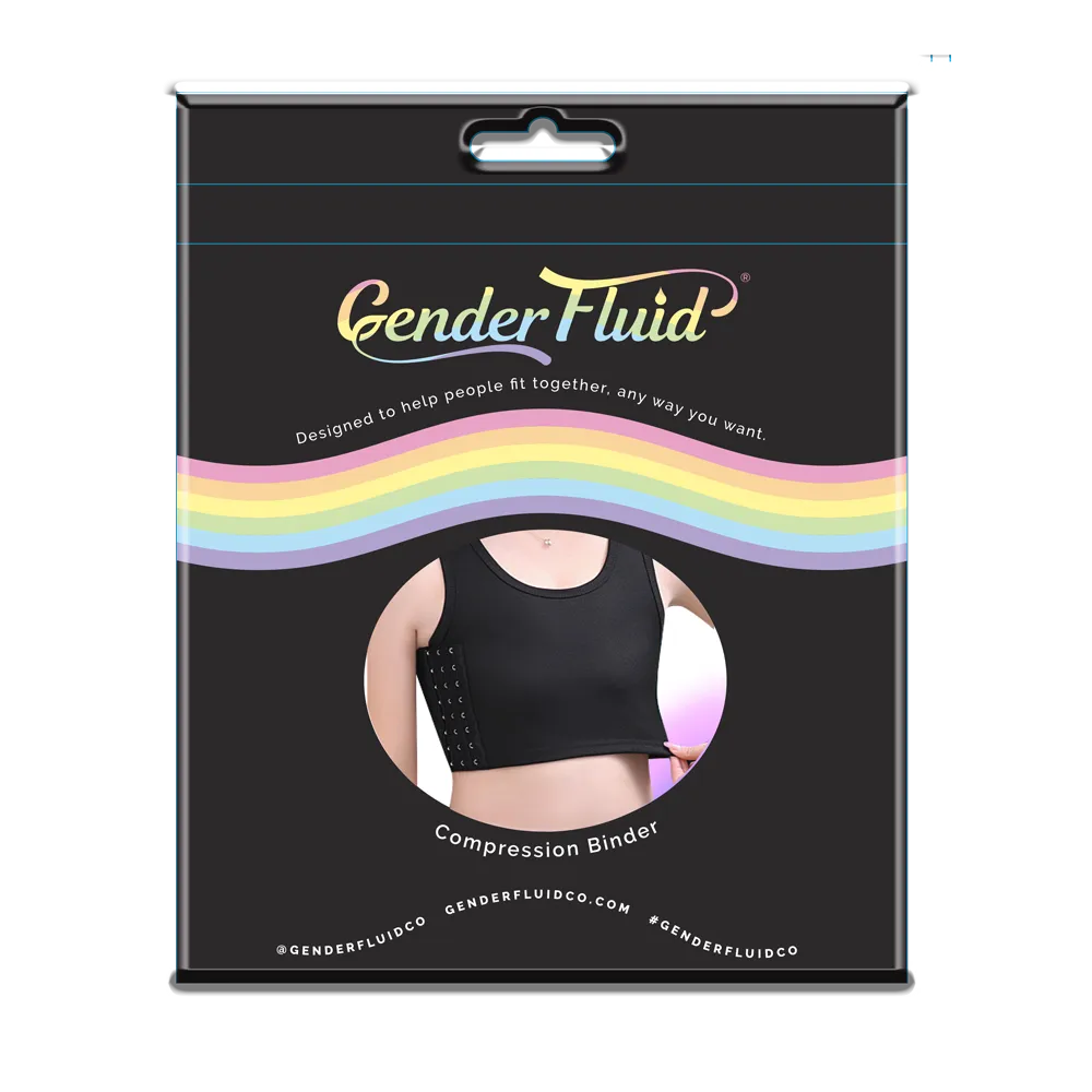 Gender Fluid Chest Binder Black - Large