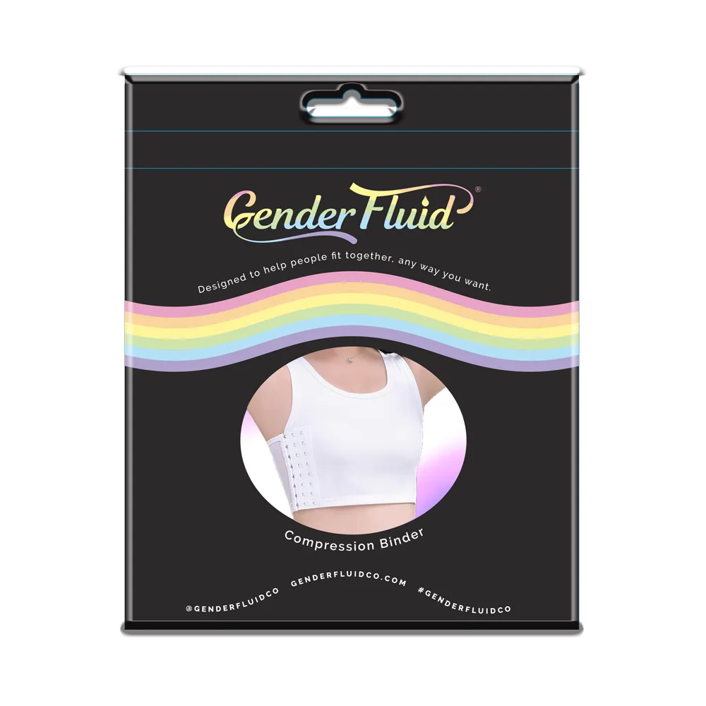 Gender Fluid Chest Binder White - Medium