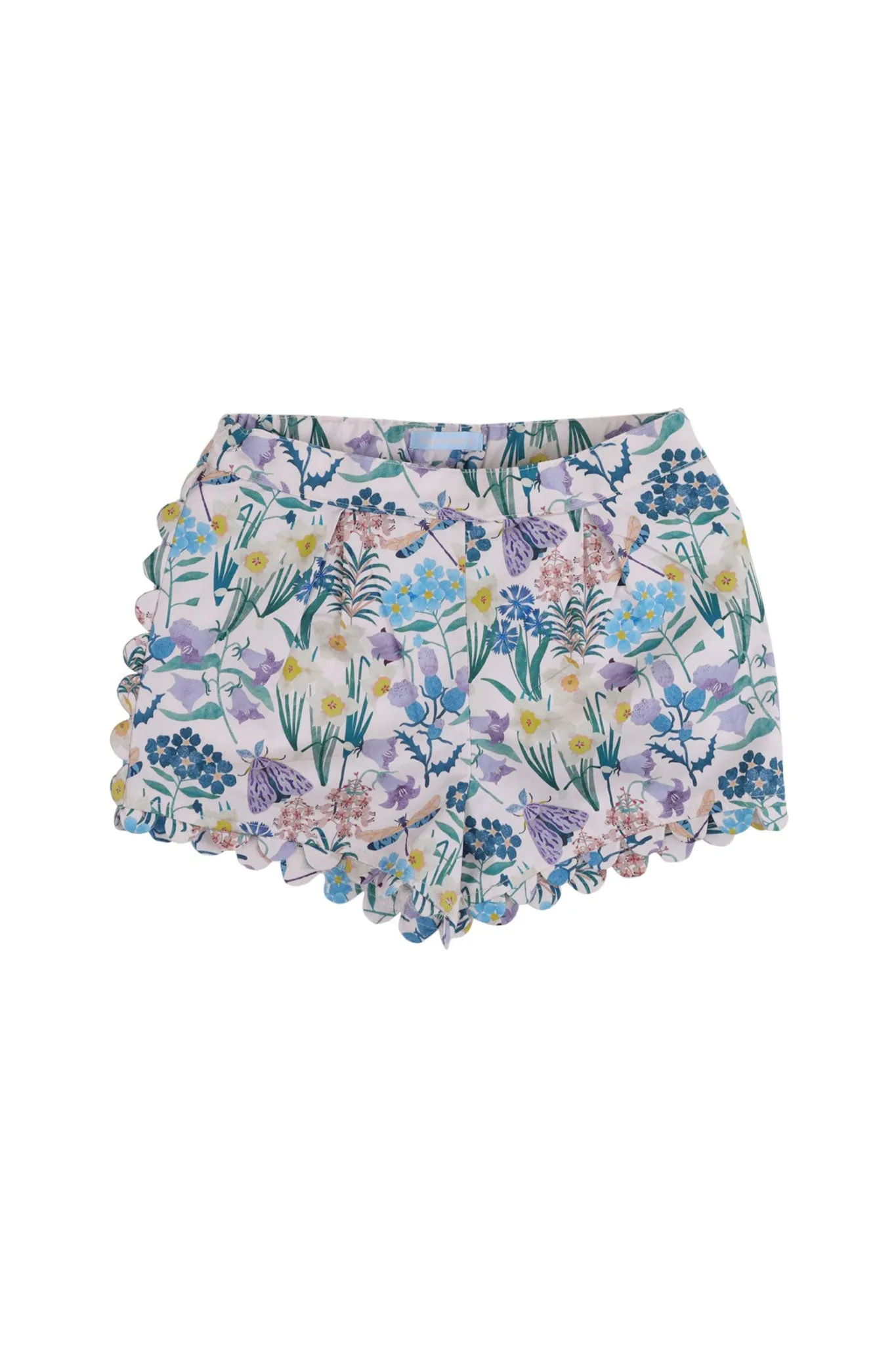 Gingersnaps Scallop Shorts W/Garden Print