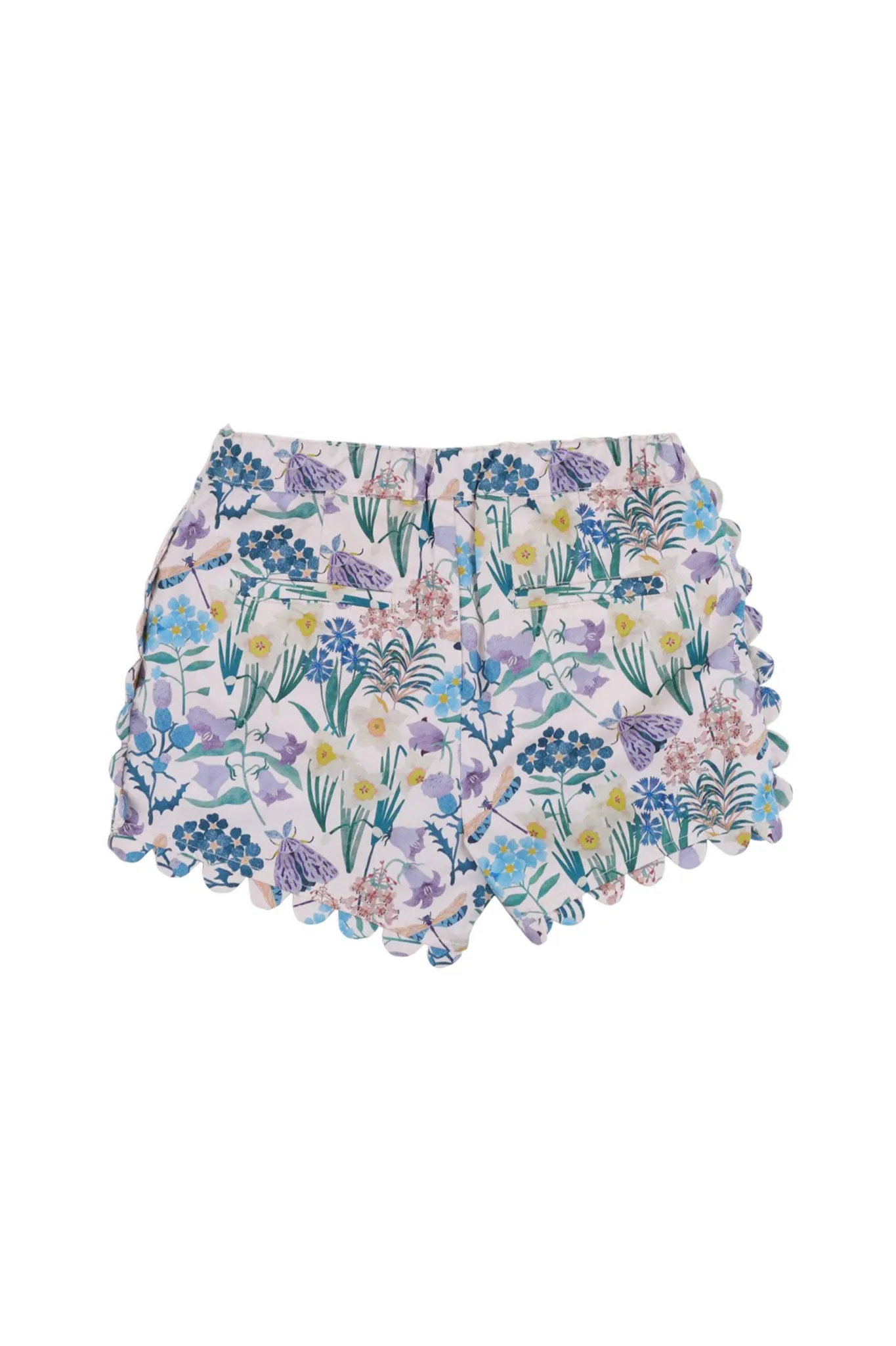 Gingersnaps Scallop Shorts W/Garden Print