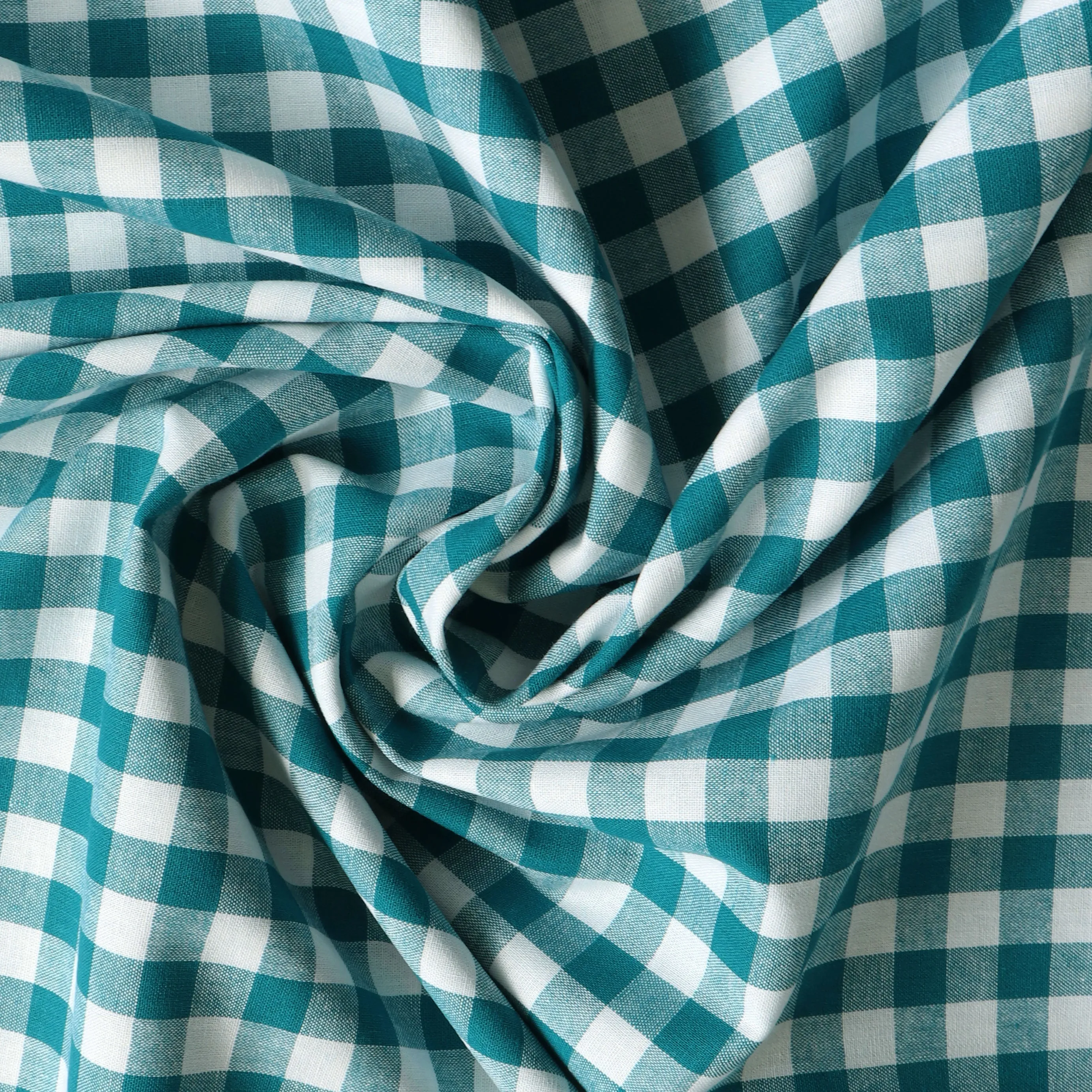 Gingham Yarn Dyed Cotton - Teal