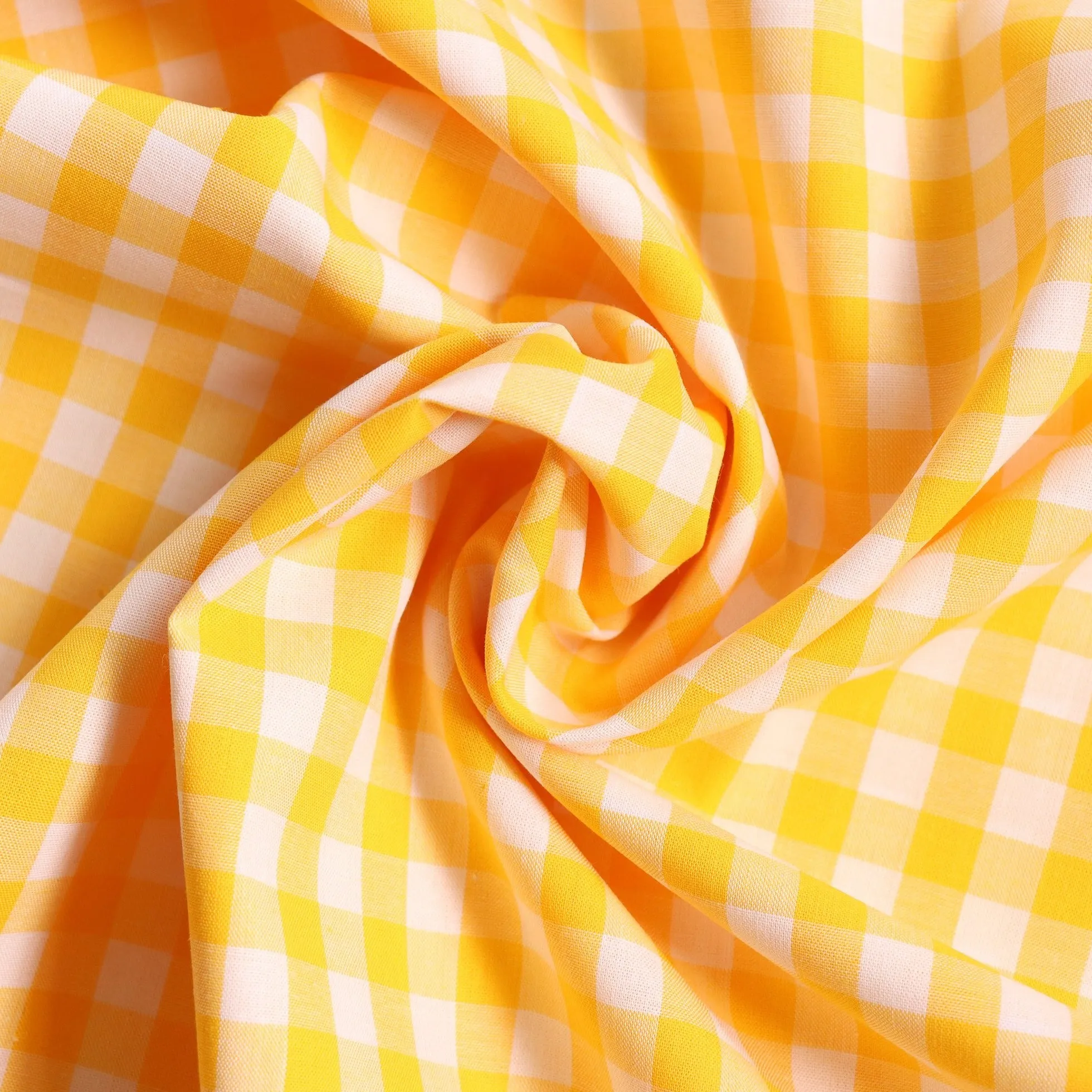 Gingham Yarn Dyed Cotton - Yellow