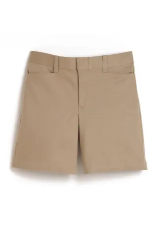 Girls Khaki Stretch Shorts