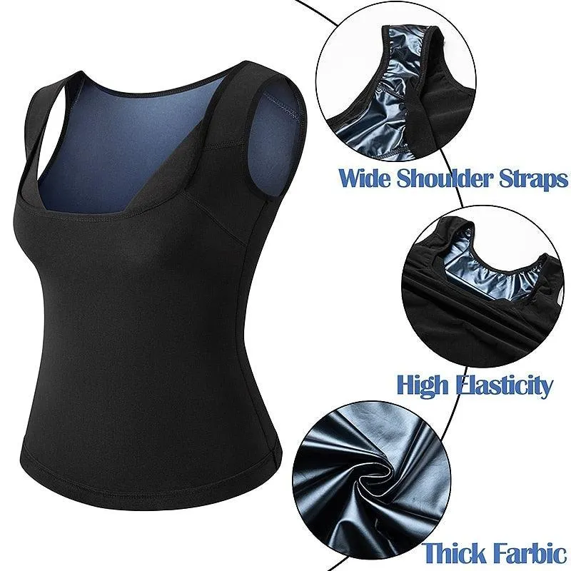 Great Women Slimming Body Shaper - Thermo Sweat Vest Sauna Suits Workout Tank Tops - Waist Compression Underwear (FHW1)