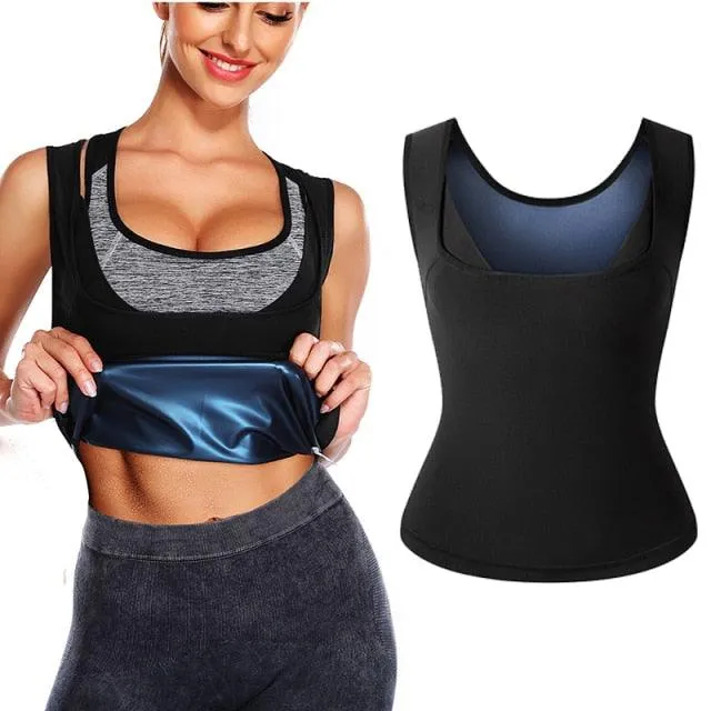 Great Women Slimming Body Shaper - Thermo Sweat Vest Sauna Suits Workout Tank Tops - Waist Compression Underwear (FHW1)