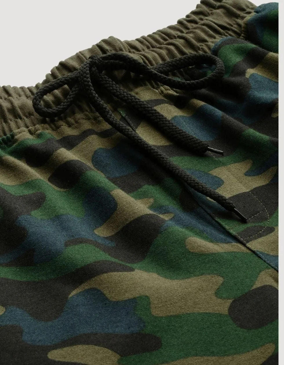 Green Camouflage Printed Shorts