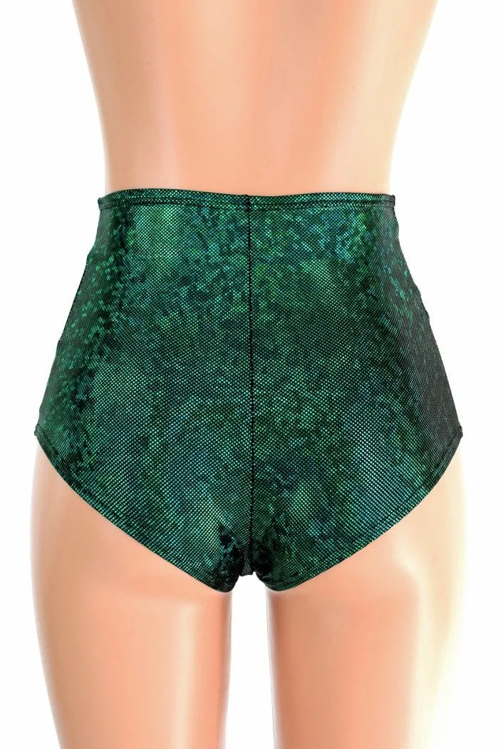 Green Kaleidoscope High Waist Siren Shorts