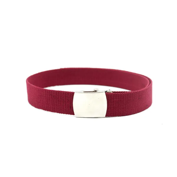 GREG - Mens Maroon Canvas Webbing Belt