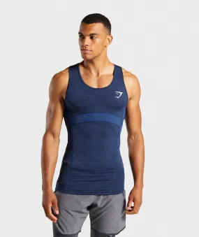 Gymshark Element  Baselayer Tank - Dark Blue Marl