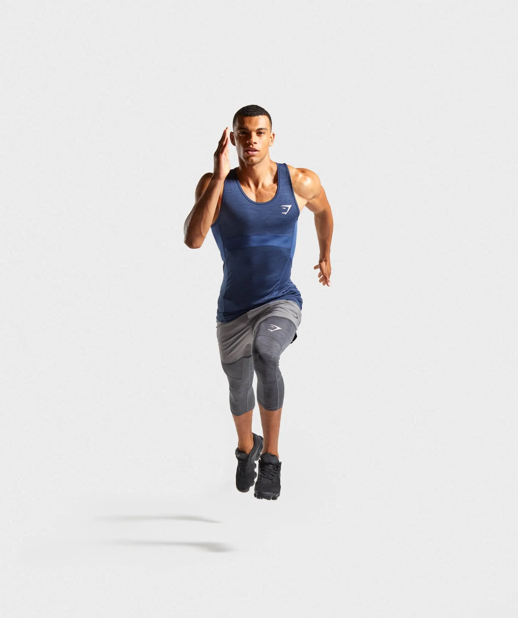 Gymshark Element  Baselayer Tank - Dark Blue Marl